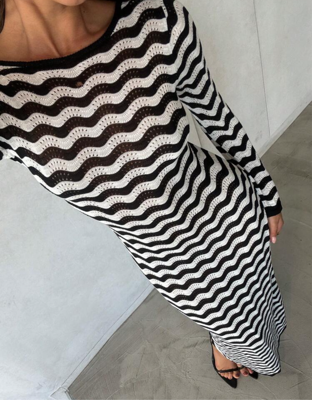 Maxi Strickkleid