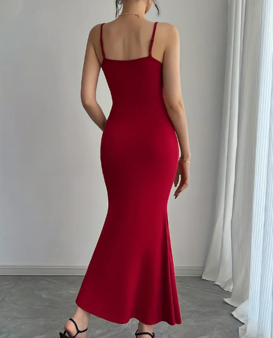 elegantes rotes Sommer Kleid