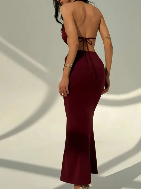 sexy Kleid weinrot