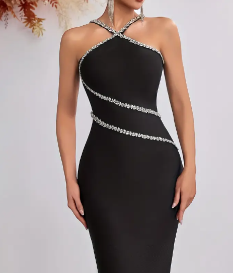 Abendkleid mit Straßsteine