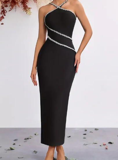 Abendkleid mit Straßsteine