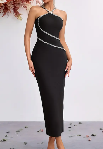 Abendkleid mit Straßsteine