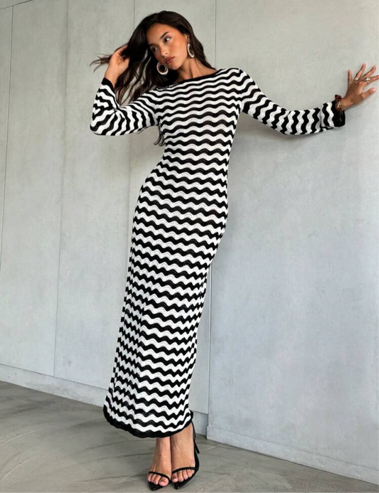 Maxi Strickkleid