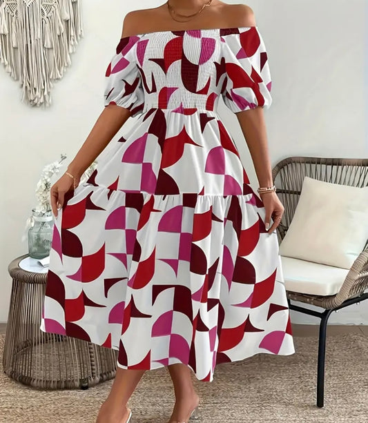 A-Linie Kleid, Schulterfrei, Sommerkleid
