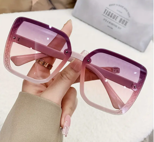 Brille Rosa mit Glitzer
