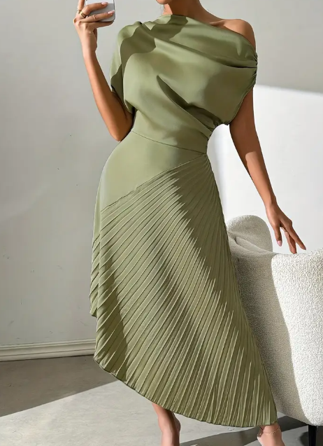 olivengrünes Kleid
