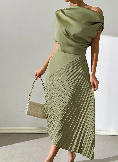 olivengrünes Kleid