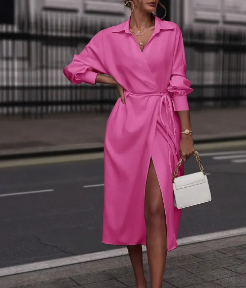 Ros Blusenkleid